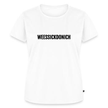 Cooles Berliner Schnauze Design: Weessickdonich - Frauen Premium Bio T-Shirt - Weiß - Vorne - AI Model Female 172 dark (172cm)