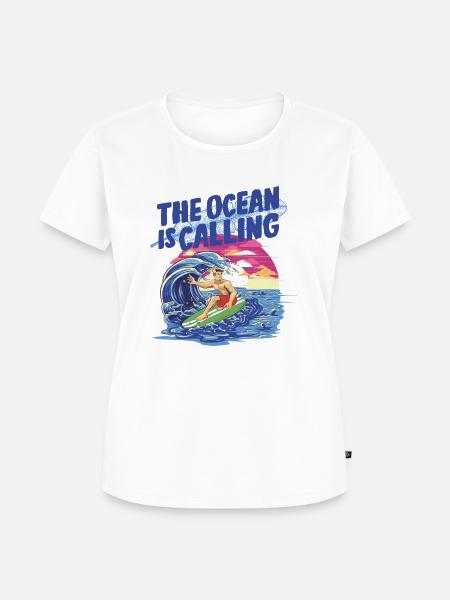 Ocean Design - Frauen Premium Bio T-Shirt - Weiß