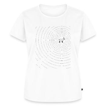 Ziege Ziegenbock Wellen - Frauen Premium Bio T-Shirt - Weiß - Vorne - AI Model Female 172 dark (172cm)