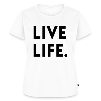 LIVE LIFE - Frauen Premium Bio T-Shirt - Weiß - Vorne - AI Model Female 172 dark (172cm)