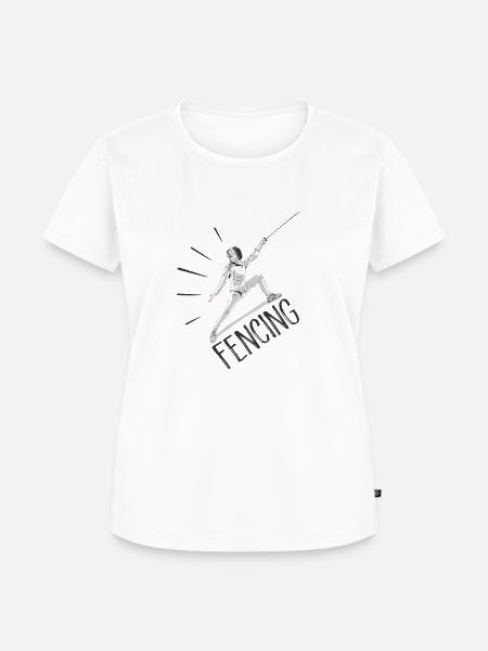 Fechten - Frauen Premium Bio T-Shirt - Weiß