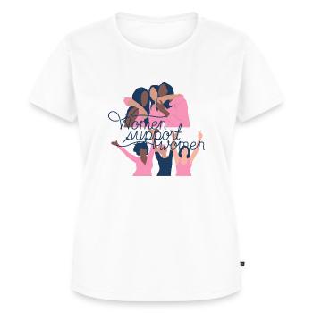 Women support women - Frauen Premium Bio T-Shirt - Weiß - Vorne - AI Model Female 172 dark (172cm)