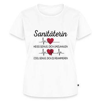 Sanitäterin - Frauen Premium Bio T-Shirt - Weiß - Vorne - AI Model Female 172 dark (172cm)