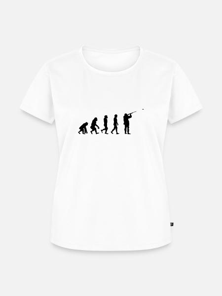 Tontaubenschiessen Tontauben Evolution Tontauben - Frauen Premium Bio T-Shirt - Weiß