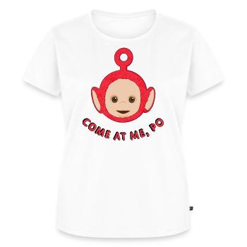 Teletubbies Come At Me, Po - Frauen Premium Bio T-Shirt - Weiß - Vorne - AI Model Female 172 dark (172cm)