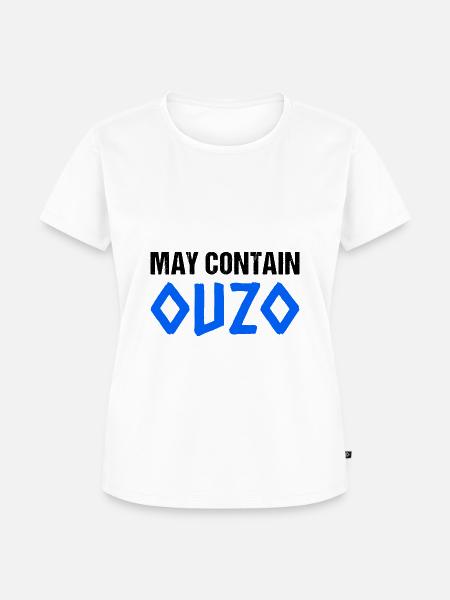 May Contain Ouzo - Frauen Premium Bio T-Shirt - Weiß