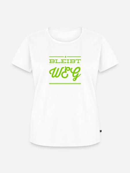 Abstand halten - Frauen Premium Bio T-Shirt - Weiß