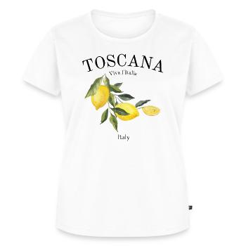 Toskana - Italien - Urlaub - Zitrone - Italia - Frauen Premium Bio T-Shirt - Weiß - Vorne - AI Model Female 172 dark (172cm)