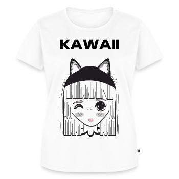 KAWAII - Frauen Premium Bio T-Shirt - Weiß - Vorne - AI Model Female 172 dark (172cm)