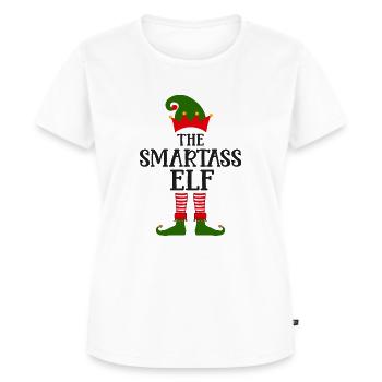The clever shit elf Ugly Christmas - Women's Premium Organic T-shirt - white - Front - AI Model Female 172 dark (172cm)