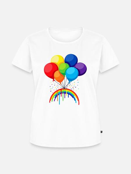 Ballon-Stolz - Frauen Premium Bio T-Shirt - Weiß