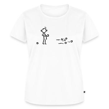 Boule Spieler in Aktion - Französisch Frankreich - Frauen Premium Bio T-Shirt - Weiß - Vorne - AI Model Female 172 dark (172cm)