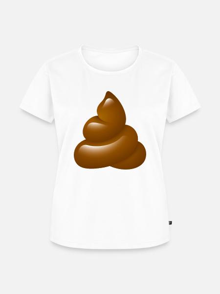 Smiley Poo - Frauen Premium Bio T-Shirt - Weiß