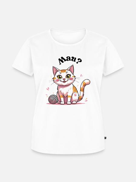 Mau? - Frauen Premium Bio T-Shirt - Weiß