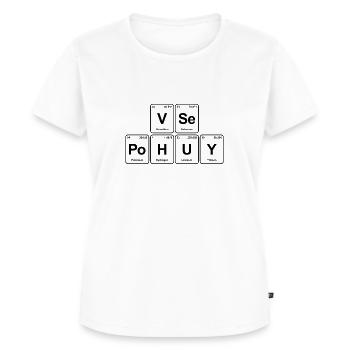 Periodensystem Elemente vse pohuy - всё похуй - Frauen Premium Bio T-Shirt - Weiß - Vorne - AI Model Female 172 dark (172cm)