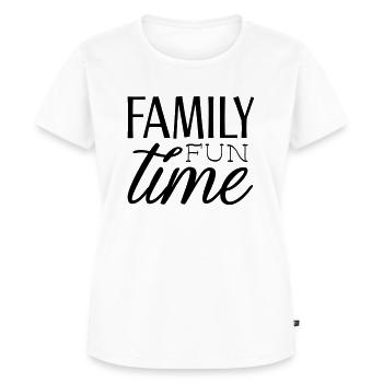 Amusement en famille - T-shirt Premium bio Femme - blanc - Devant - AI Model Female 172 dark (172cm)