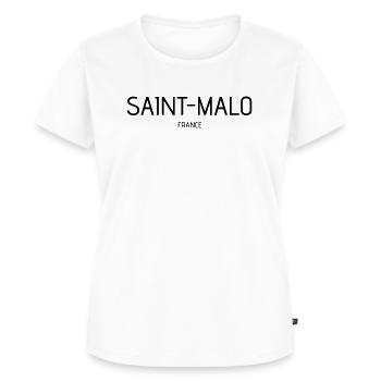 Saint Malo - Frauen Premium Bio T-Shirt - Weiß - Vorne - AI Model Female 172 dark (172cm)