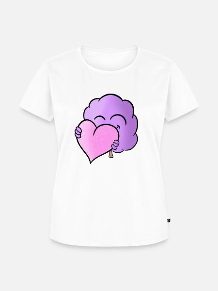 ZuckerwatteM - Logo - Frauen Premium Bio T-Shirt - Weiß