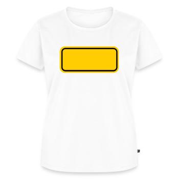 Ortsschild Vorlage Leer Schild blank Ortstafel - Frauen Premium Bio T-Shirt - Weiß - Vorne - AI Model Female 172 dark (172cm)