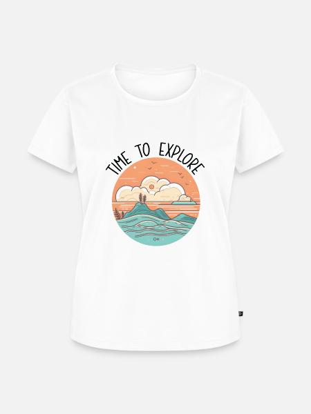 Time To Explore - Frauen Premium Bio T-Shirt - Weiß
