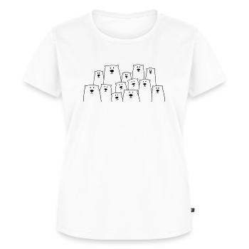 Lustige Eisbären oder Bären - Frauen Premium Bio T-Shirt - Weiß - Vorne - AI Model Female 172 dark (172cm)