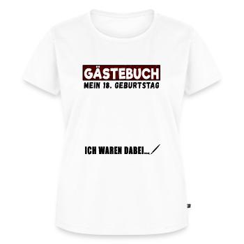 18. Geburtstag Gästebuch 18 Jahre - Frauen Premium Bio T-Shirt - Weiß - Vorne - AI Model Female 172 dark (172cm)