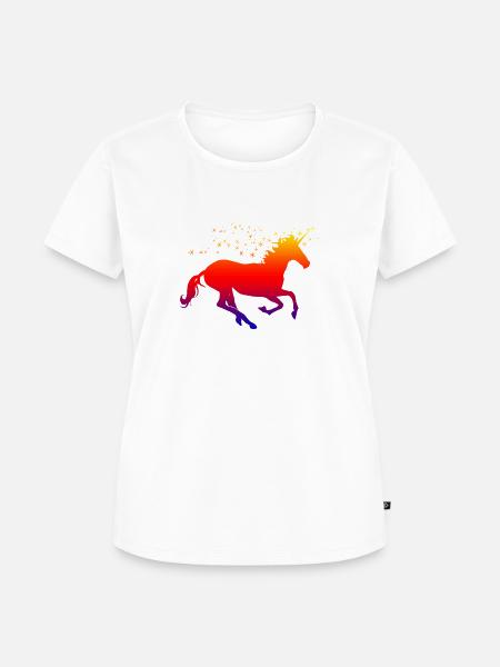 Einhorn Funkeln - Frauen Premium Bio T-Shirt - Weiß