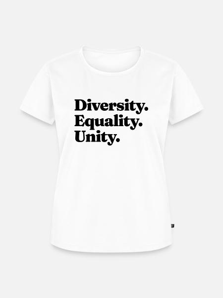 Diversity. Equality. Unity. - Frauen Premium Bio T-Shirt - Weiß