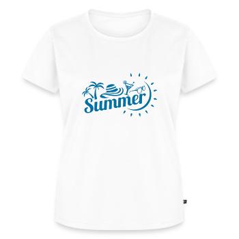 Summer Party Design - T-shirt Premium bio Femme - blanc - Devant - AI Model Female 172 dark (172cm)