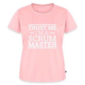 « Trust Me « | » « Scrum Master » - T-shirt Premium bio Femme - rose - Devant - AI Model Female 172 dark (172cm)