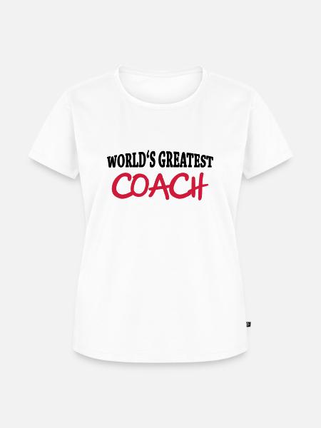 World's greatest Coach - Frauen Premium Bio T-Shirt - Weiß