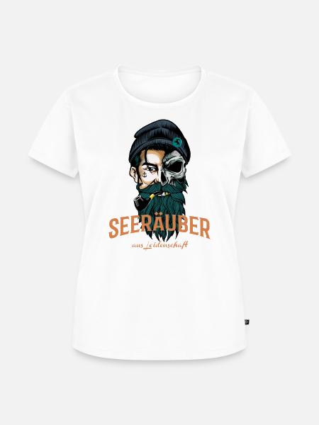 Seeräuber aus Leidenschaft HEAD - Frauen Premium Bio T-Shirt - Weiß