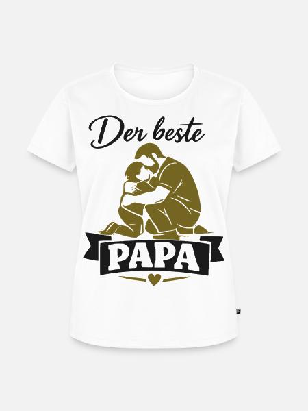 Der beste Papa – Vaterliebe - Frauen Premium Bio T-Shirt - Weiß