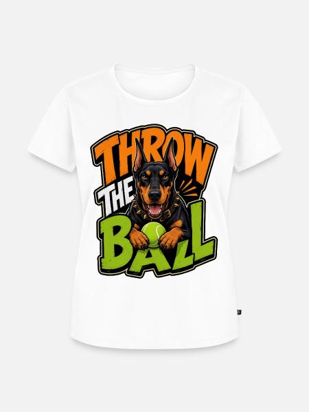Dobermann - Frauen Premium Bio T-Shirt - Weiß
