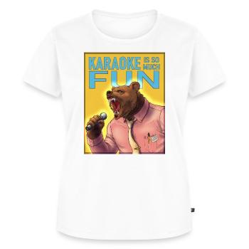 ¡Karaoke! - Camiseta ecológica prémium para mujer - blanco - delante - AI Model Female 172 dark (172cm)