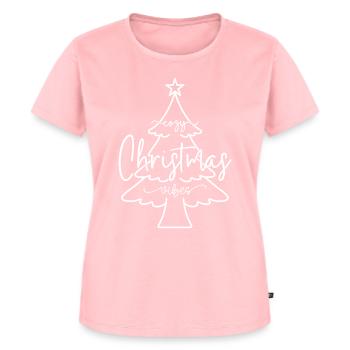 Gemütliche Weihnachtsstimmung Cozy Christmas Vibes - Frauen Premium Bio T-Shirt - Rosa - Vorne - AI Model Female 172 dark (172cm)