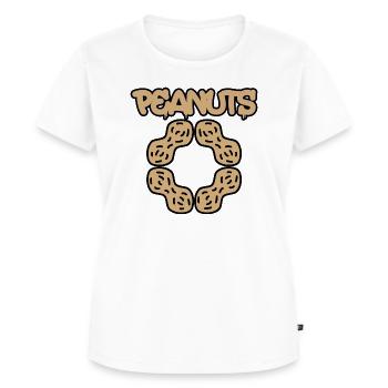 Erdnüsse - Frauen Premium Bio T-Shirt - Weiß - Vorne - AI Model Female 172 dark (172cm)