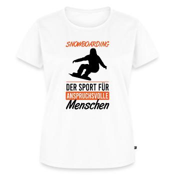 Elite Boarding – Nur für Kenner - Frauen Premium Bio T-Shirt - Weiß - Vorne - AI Model Female 172 dark (172cm)