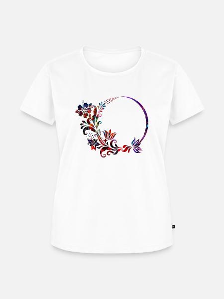 Blumen Ranke Hibiskus - Frauen Premium Bio T-Shirt - Weiß