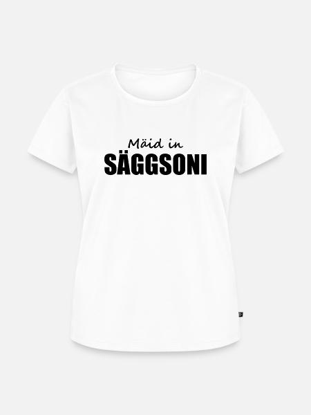 Sächsisch - Dialekt - Spruch - Frauen Premium Bio T-Shirt - Weiß