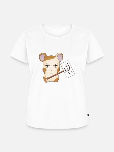 Don´t touch me Hamster - Frauen Premium Bio T-Shirt - Weiß