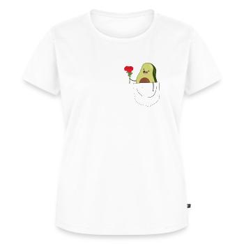 Brusttasche mit süßer Avocado T-Shirt - Frauen Premium Bio T-Shirt - Weiß - Vorne - AI Model Female 172 dark (172cm)