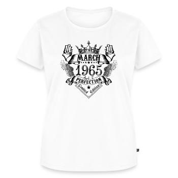 Vintage Mars 1965 Mars 1965 né en Mars - T-shirt Premium bio Femme - blanc - Devant - AI Model Female 172 dark (172cm)