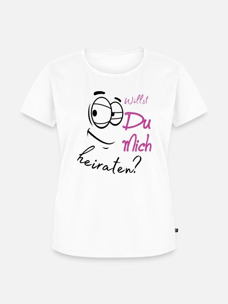 Heiratsantrag etwas anders - Frauen Premium Bio T-Shirt - Weiß