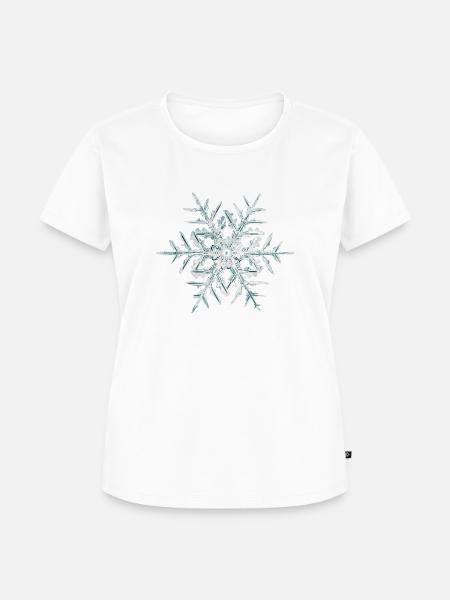 Schneekristall - Frauen Premium Bio T-Shirt - Weiß