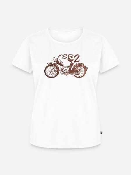 Simson SR2 rubinrot - Frauen Premium Bio T-Shirt - Weiß