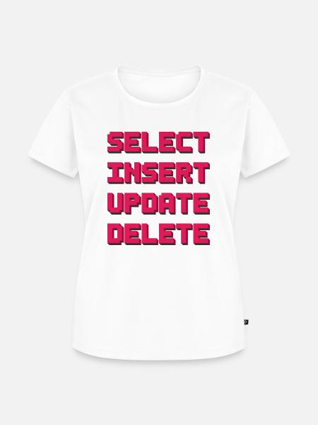 SQL pixelart red - Frauen Premium Bio T-Shirt - Weiß