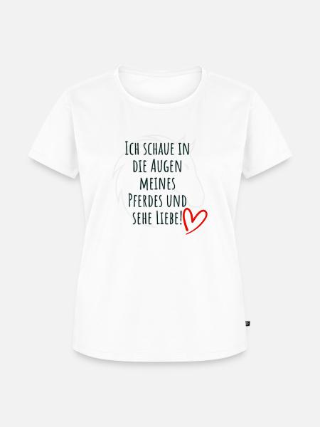 Pferdeliebe - Frauen Premium Bio T-Shirt - Weiß