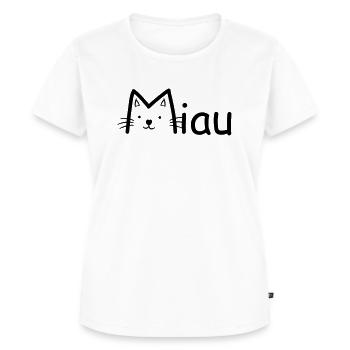 Katze - Frauen Premium Bio T-Shirt - Weiß - Vorne - AI Model Female 172 dark (172cm)