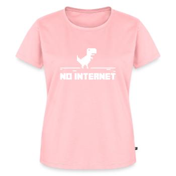 No Internet More Tyrannosaurus Nerd Design - Frauen Premium Bio T-Shirt - Rosa - Vorne - AI Model Female 172 dark (172cm)